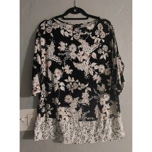 J.Jill Wearever Collection Top Women S Petite, Spandex, Floral,Rayón, Lycra.